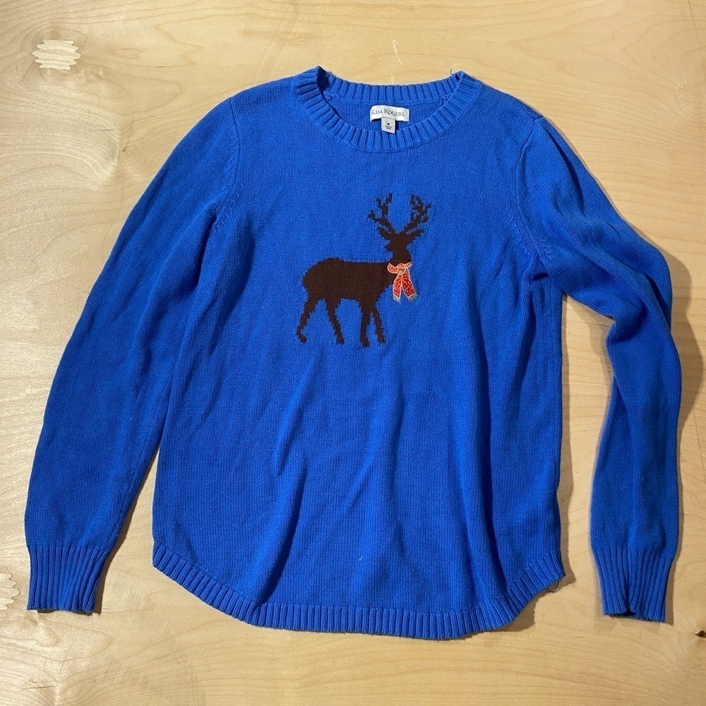 Kim Rogers Holiday Sweater size Medium (JL) - Picture 2 of 9